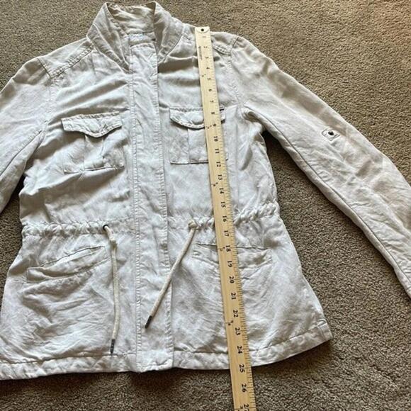 Max‎ Jeans Linen Utility Drawstring Jacket Womens XS - Picture 3 of 7